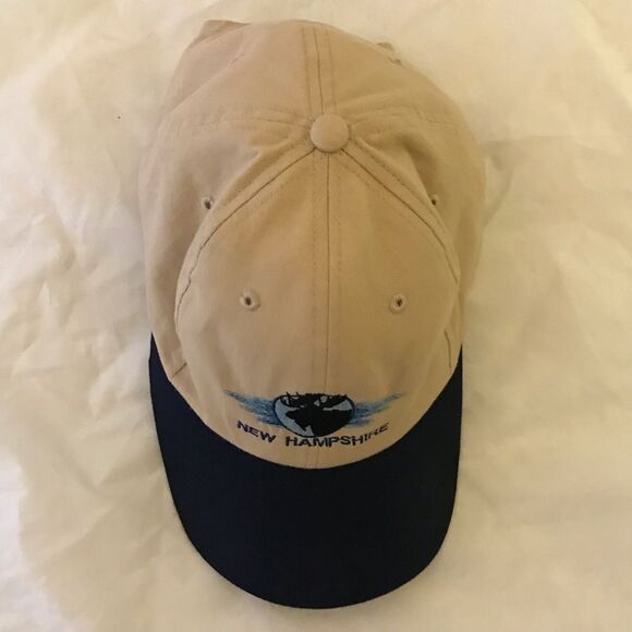 Kid's New Hampshire Moose Khaki & Navy Blue Baseball Hat - Picture 5 of 10